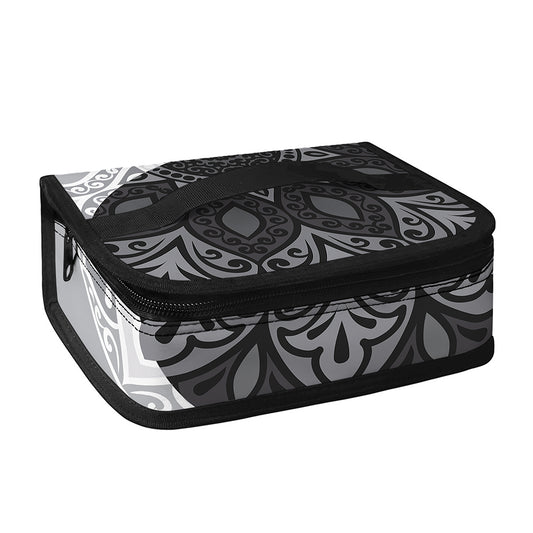 Black And White Yin Yang Mandala Print Small Lunch Bag
