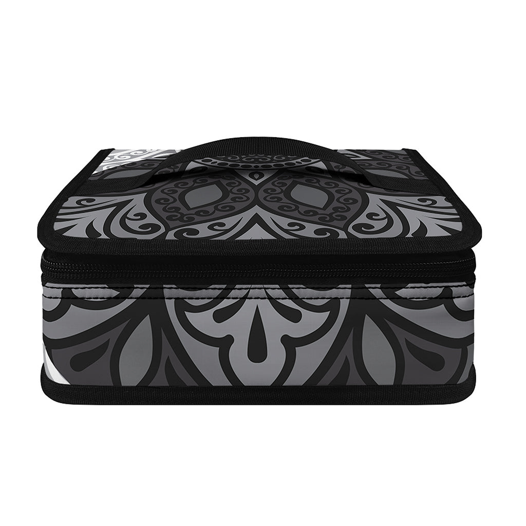 Black And White Yin Yang Mandala Print Small Lunch Bag