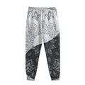 Black And White Yin Yang Mandala Print Sweatpants