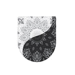 Black And White Yin Yang Mandala Print Toilet Lid Cover