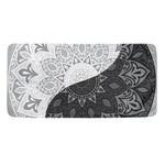 Black And White Yin Yang Mandala Print Towel