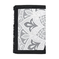 Black And White Yin Yang Mandala Print Trifold Wallet
