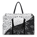 Black And White Yin Yang Mandala Print Utility Tote Bag
