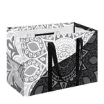 Black And White Yin Yang Mandala Print Utility Tote Bag