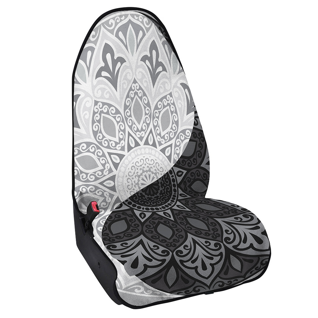Black And White Yin Yang Mandala Print Waterproof Car Seat Cover