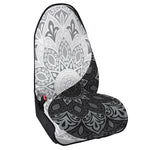 Black And White Yin Yang Mandala Print Waterproof Car Seat Cover