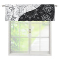 Black And White Yin Yang Mandala Print Window Valance