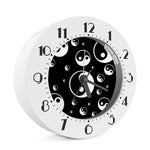 Black And White Yin Yang Pattern Print Alarm Clock