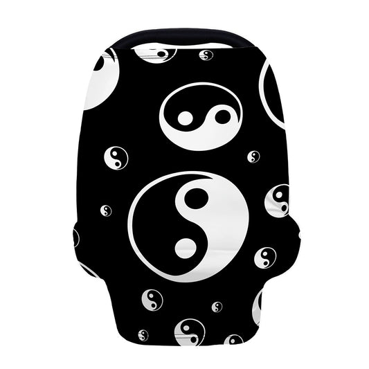 Black And White Yin Yang Pattern Print Baby Seat Cover