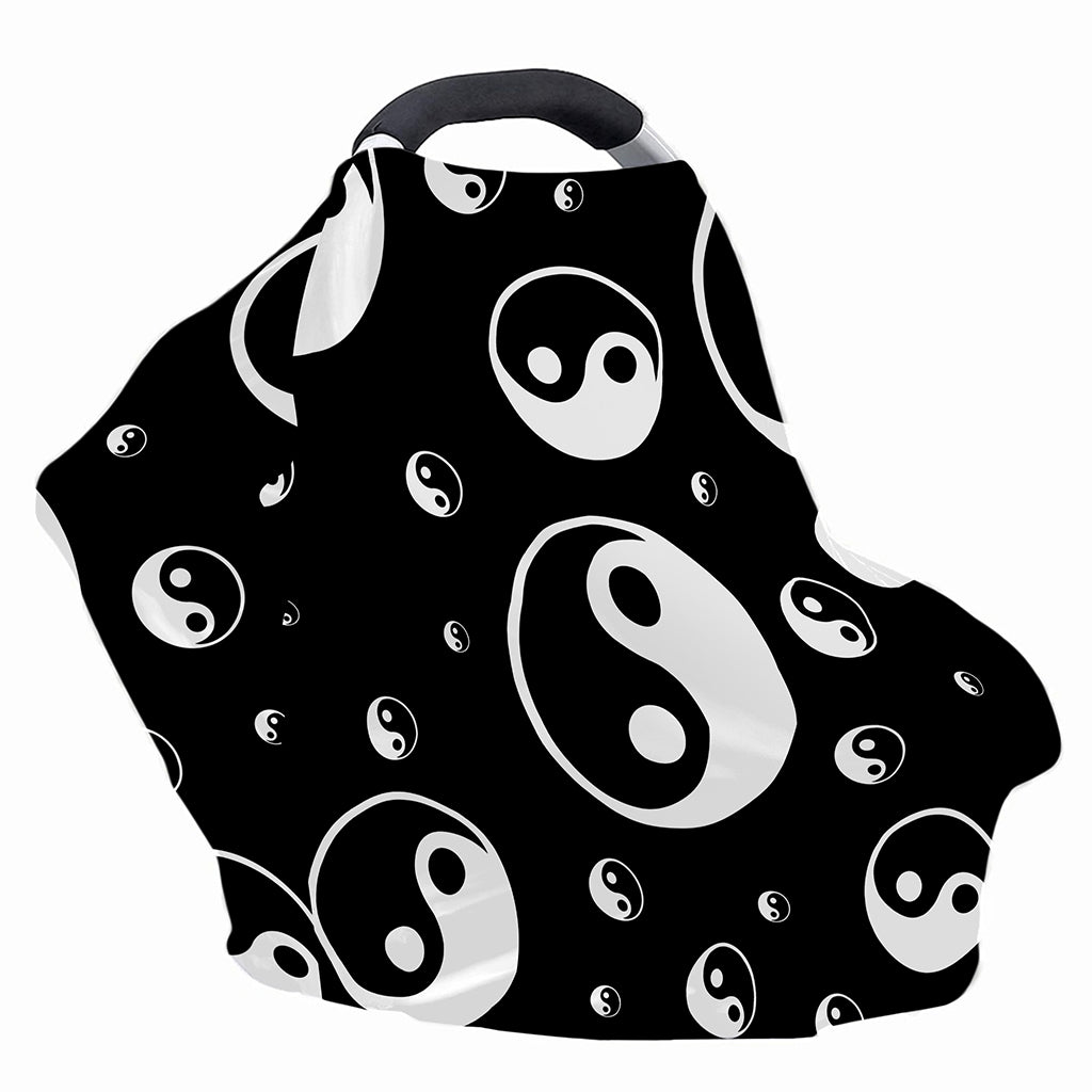Black And White Yin Yang Pattern Print Baby Seat Cover