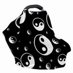 Black And White Yin Yang Pattern Print Baby Seat Cover