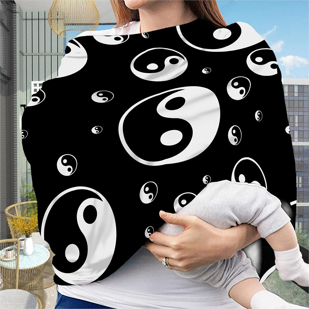Black And White Yin Yang Pattern Print Baby Seat Cover