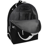 Black And White Yin Yang Pattern Print Backpack