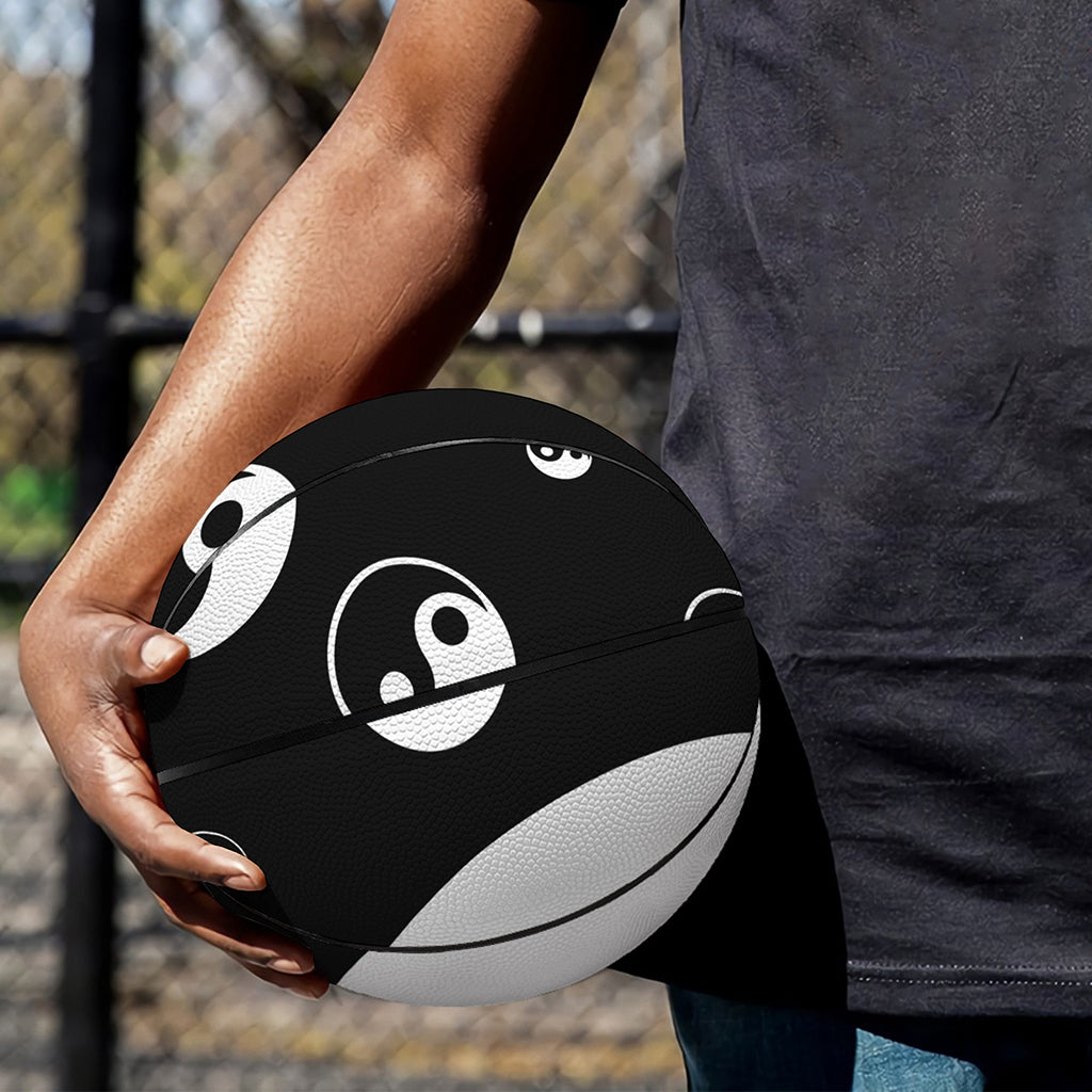 Black And White Yin Yang Pattern Print Basketball