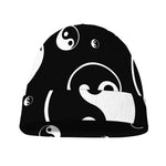 Black And White Yin Yang Pattern Print Beanie