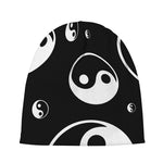 Black And White Yin Yang Pattern Print Beanie