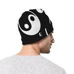 Black And White Yin Yang Pattern Print Beanie