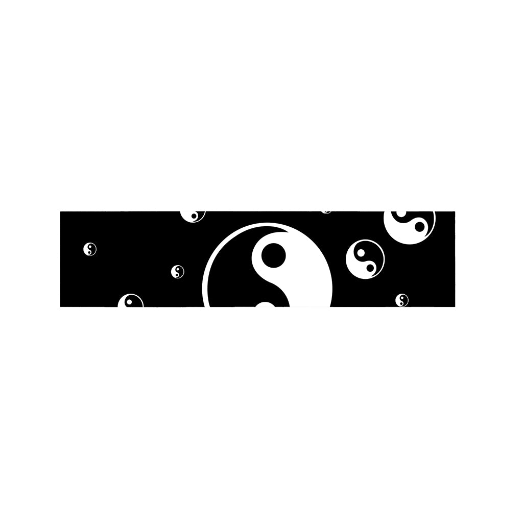 Black And White Yin Yang Pattern Print Bed Runner