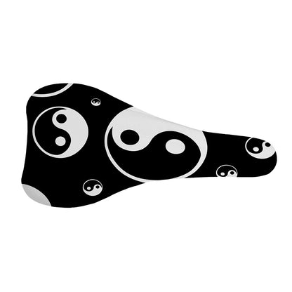 Black And White Yin Yang Pattern Print Bicycle Seat Cover