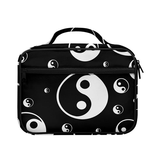 Black And White Yin Yang Pattern Print Briefcase Bible Bag