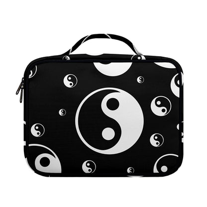 Black And White Yin Yang Pattern Print Briefcase Bible Bag