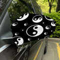 Black And White Yin Yang Pattern Print Car Side Mirror Covers