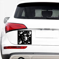 Black And White Yin Yang Pattern Print Car Sticker