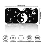 Black And White Yin Yang Pattern Print Car Windshield Sun Shade