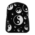 Black And White Yin Yang Pattern Print Casual Backpack