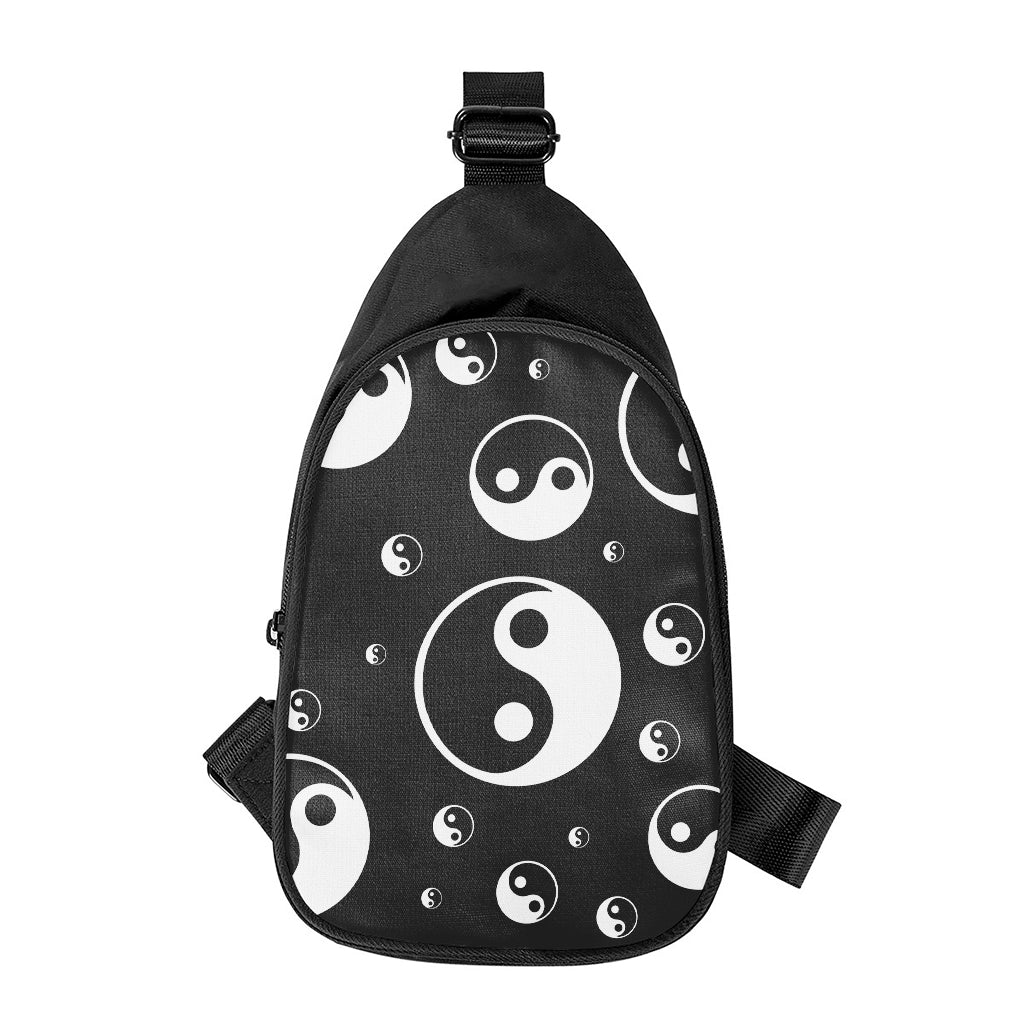 Black And White Yin Yang Pattern Print Chest Bag