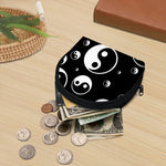 Black And White Yin Yang Pattern Print Coin Purse