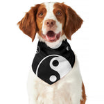 Black And White Yin Yang Pattern Print Dog Bandana