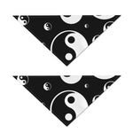 Black And White Yin Yang Pattern Print Dog Bandana