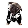 Black And White Yin Yang Pattern Print Dog Zip Up Hoodie
