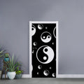 Black And White Yin Yang Pattern Print Door Sticker