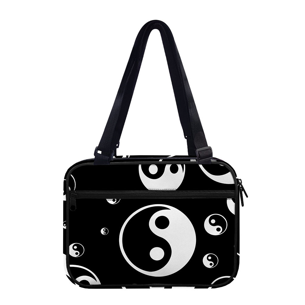 Black And White Yin Yang Pattern Print Double Strap Bible Bag