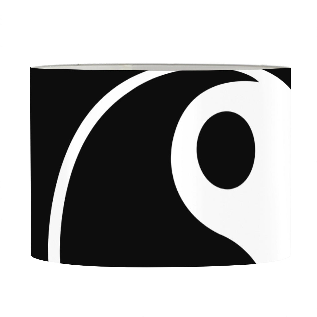 Black And White Yin Yang Pattern Print Drum Lamp Shade