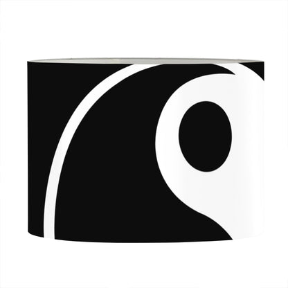 Black And White Yin Yang Pattern Print Drum Lamp Shade