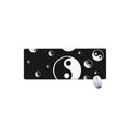 Black And White Yin Yang Pattern Print Extended Mouse Pad