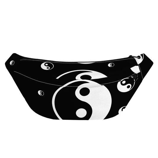 Black And White Yin Yang Pattern Print Fanny Pack