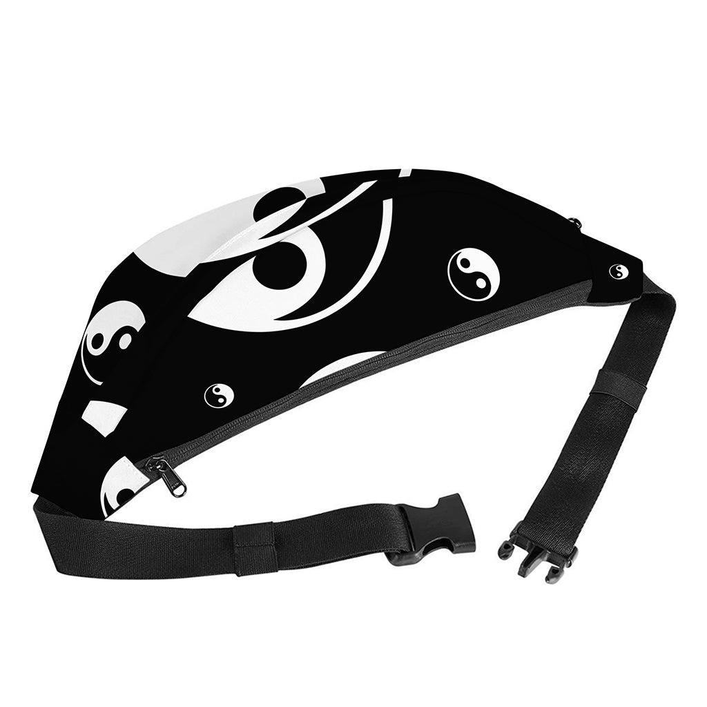 Black And White Yin Yang Pattern Print Fanny Pack