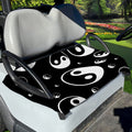 Black And White Yin Yang Pattern Print Golf Cart Seat Cover