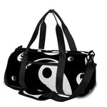 Black And White Yin Yang Pattern Print Gym Bag