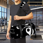 Black And White Yin Yang Pattern Print Gym Bag