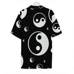 Black And White Yin Yang Pattern Print Hawaiian Shirt