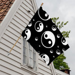 Black And White Yin Yang Pattern Print House Flag