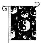 Black And White Yin Yang Pattern Print House Flag