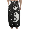 Black And White Yin Yang Pattern Print Lantern Pants