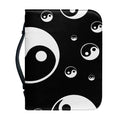 Black And White Yin Yang Pattern Print Leather Bible Cover