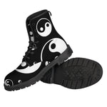 Black And White Yin Yang Pattern Print Backpack